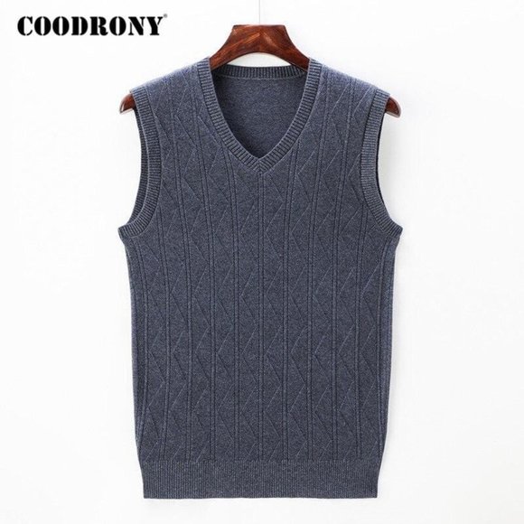 COODRONY Brand Sweater Men Autumn Winter Soft Warm Vest Men Clothes 2020 New Arr - Picture 9 of 16